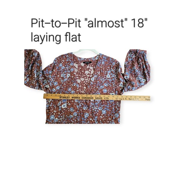 Madewell XS Woodland Floral Challis Dress brown blue purple EUC - Picture 10 of 14